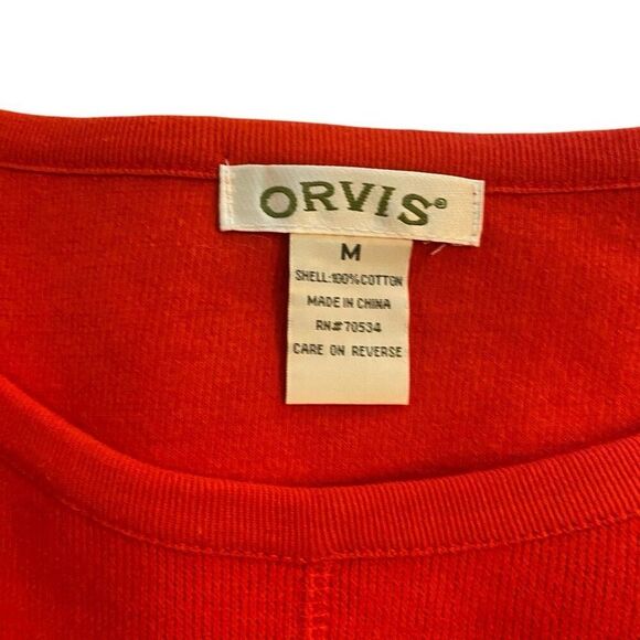 Lot of 2 Orvis medium long sleeve comfy sweater red and blue - Picture 4 of 7